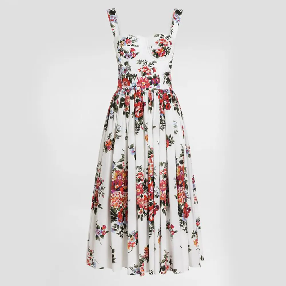 Dolce Gabbana D&G Women Flower Bouquet-Print Cotton Dress