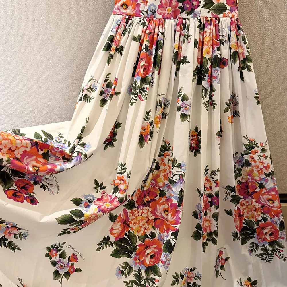 Dolce Gabbana D&G Women Flower Bouquet-Print Cotton Dress