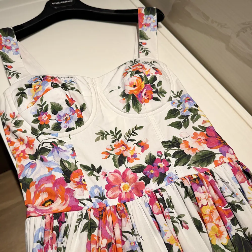 Dolce Gabbana D&G Women Flower Bouquet-Print Cotton Dress