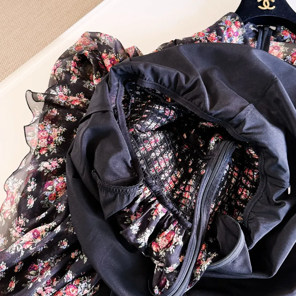 Dolce Gabbana D&G Women Small Flower Bouquets-print Chiffon Dress