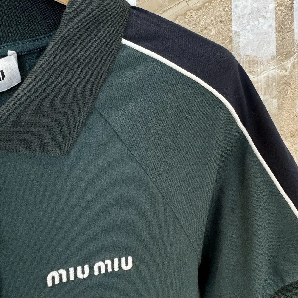 Miu Miu Women Cotton Jersey Polo Shirt-MJNA19182D