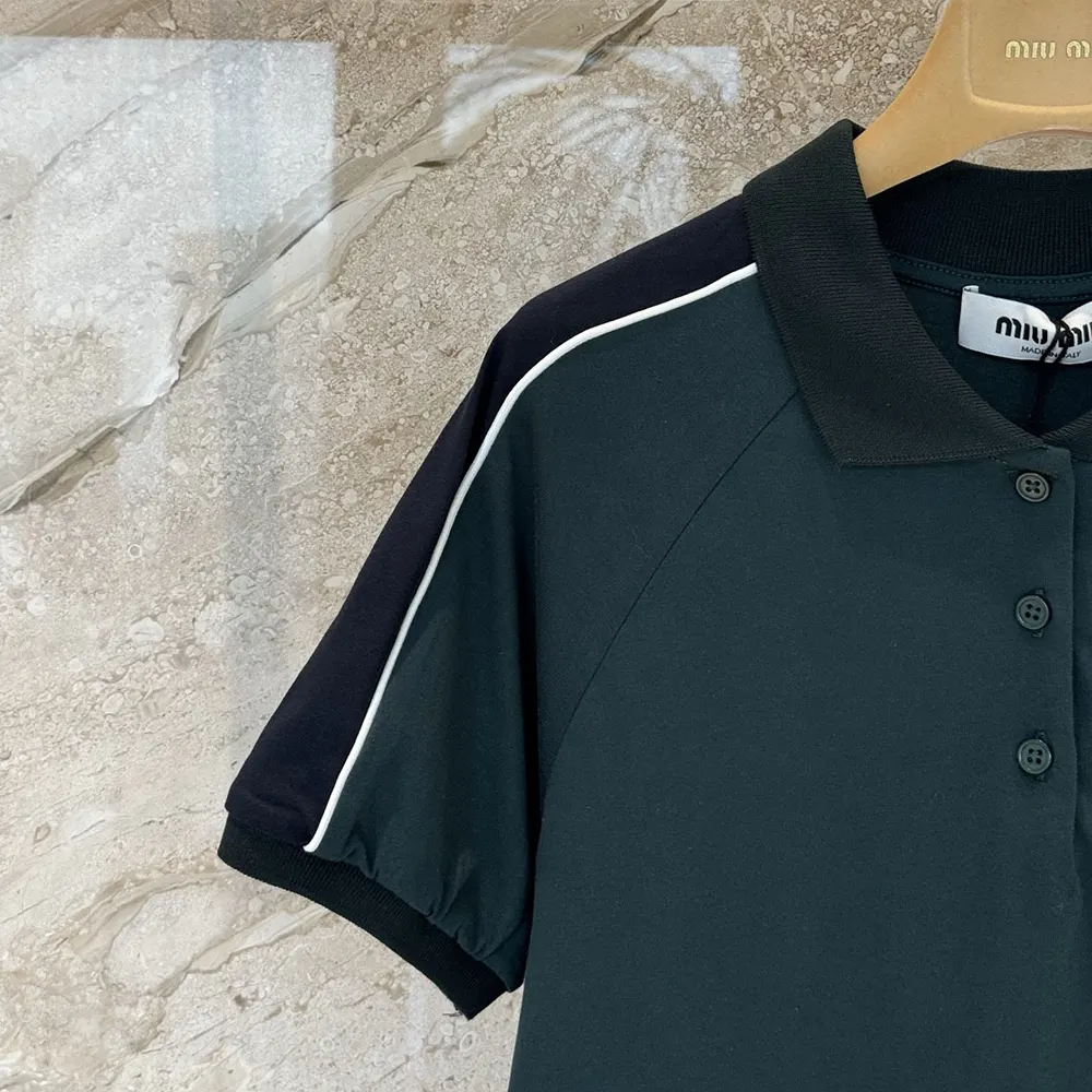 Miu Miu Women Cotton Jersey Polo Shirt-MJNA19182D