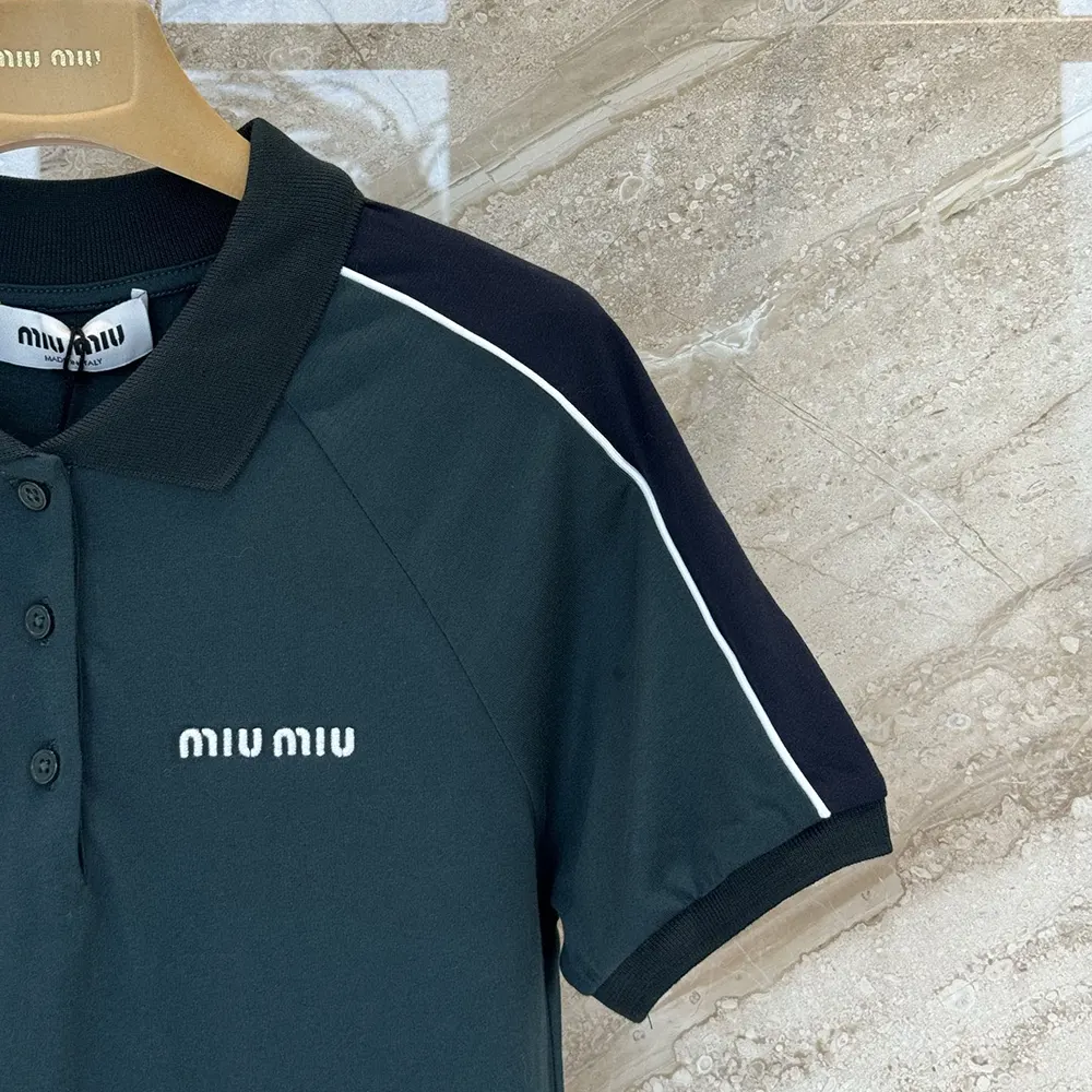 Miu Miu Women Cotton Jersey Polo Shirt-MJNA19182D