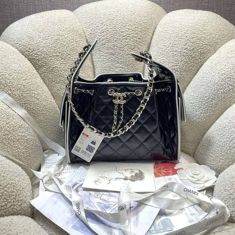 Chanel Women Chanel 25 Small Handbag Calfskin & Gold-Tone Metal-Black