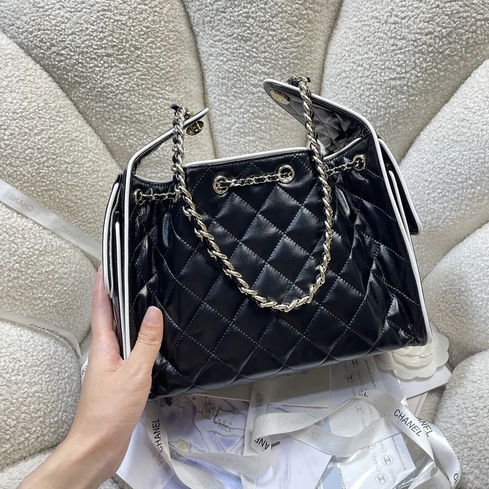 Chanel Women Chanel 25 Small Handbag Calfskin & Gold-Tone Metal-Black