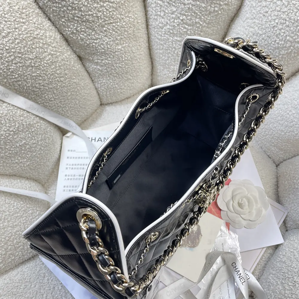 Chanel Women Chanel 25 Small Handbag Calfskin & Gold-Tone Metal-Black