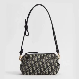 Dior Women Bow Pouch Blue Dior Oblique Jacquard S3900OTZQ