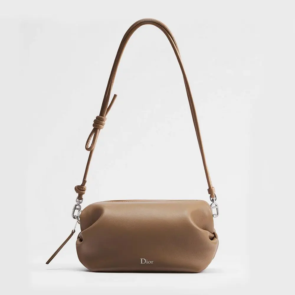 Dior Women Bow Pouch Camel Supple Lambskin S3900PQWC