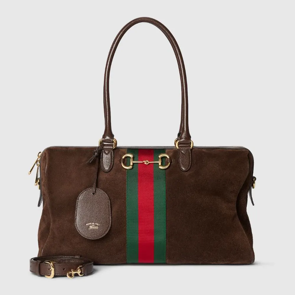 Gucci Unisex Borsetto Large Boston Bag-Dark Brown 866734AAGIR