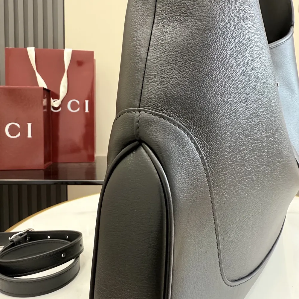 Gucci Unisex Jackie 1961 Large Crossbody Bag-Black 863279AAGGU