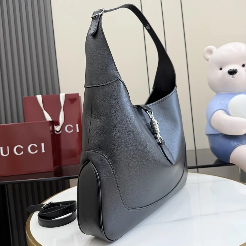 Gucci Unisex Jackie 1961 Large Crossbody Bag-Black 863279AAGGU