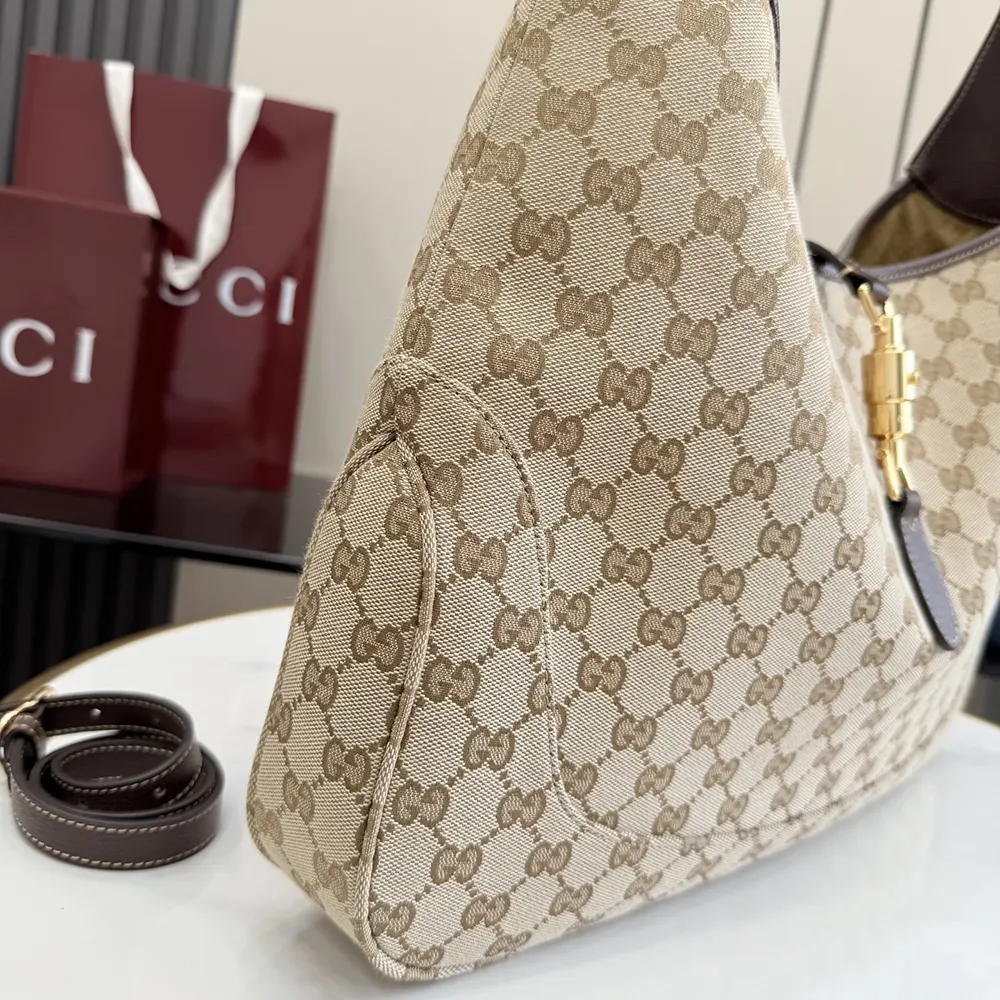 Gucci Unisex Jackie 1961 Large Crossbody Bag-Dark Brown 863279FAFV2