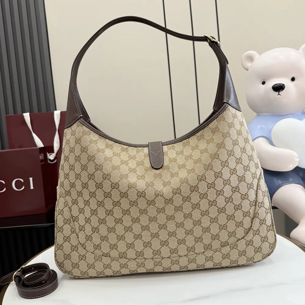 Gucci Unisex Jackie 1961 Large Crossbody Bag-Dark Brown 863279FAFV2