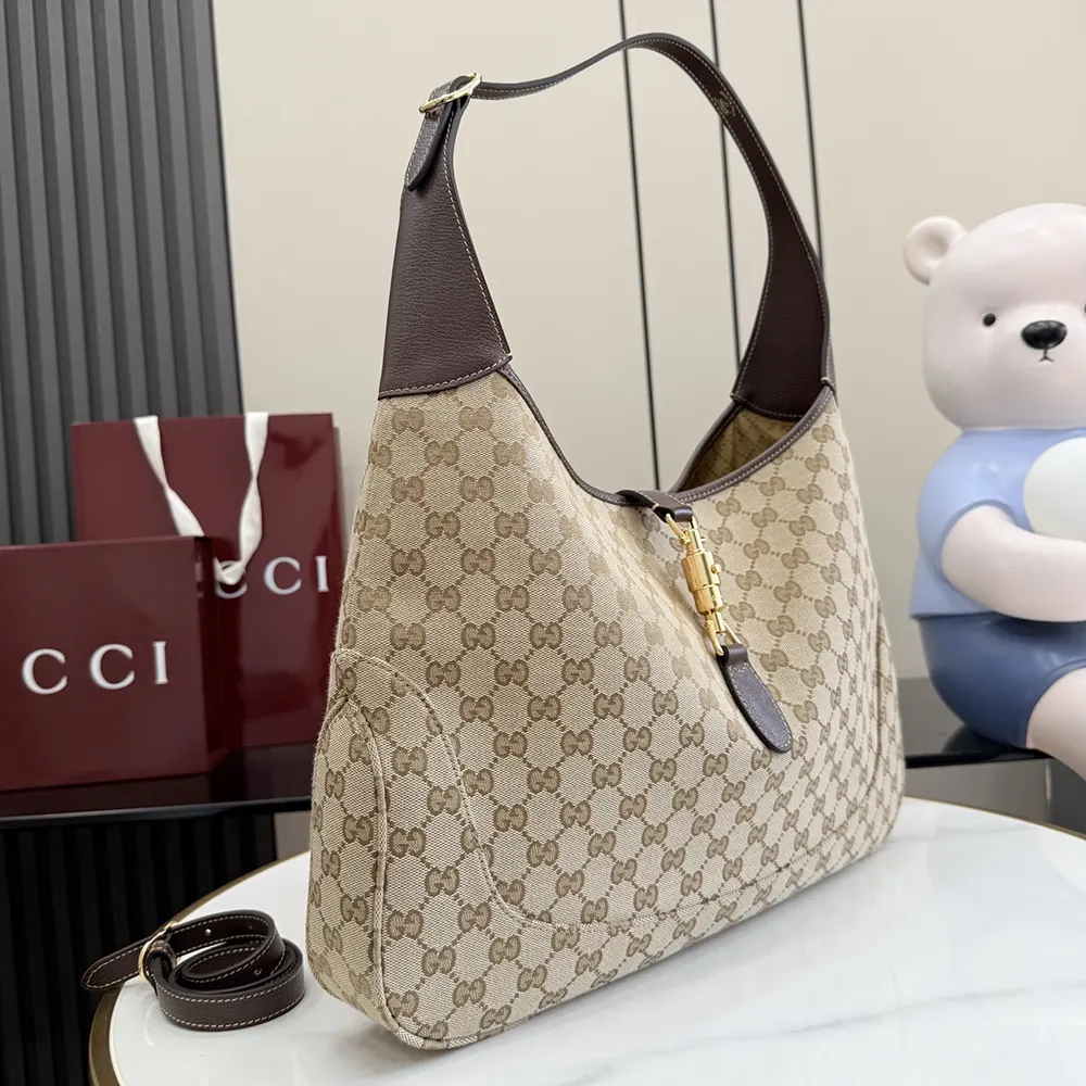 Gucci Unisex Jackie 1961 Large Crossbody Bag-Dark Brown 863279FAFV2