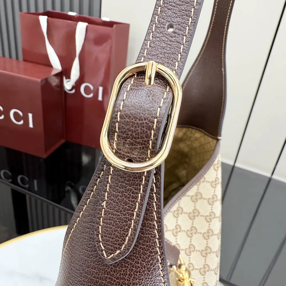 Gucci Unisex Jackie 1961 Large Crossbody Bag-Dark Brown 863279FAFV2