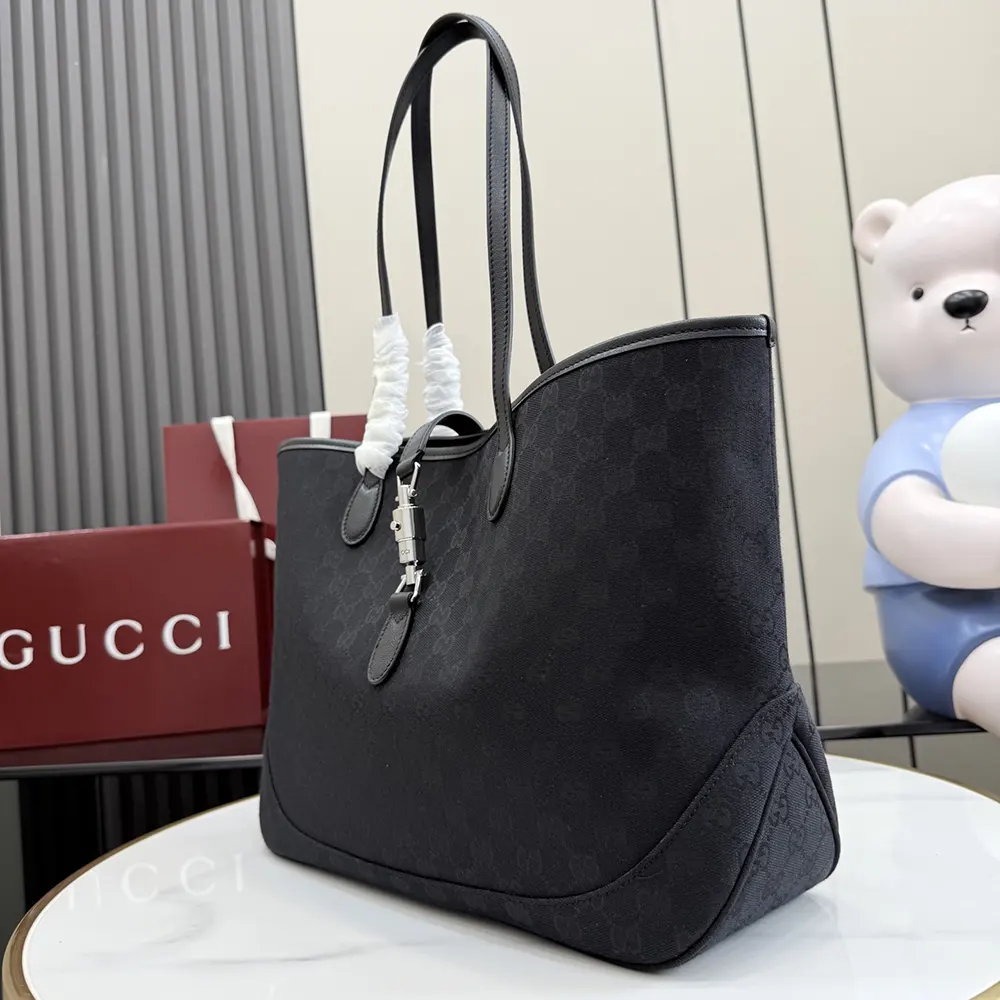 Gucci Unisex Jackie Medium Tote Bag-Black 867015FAFV4