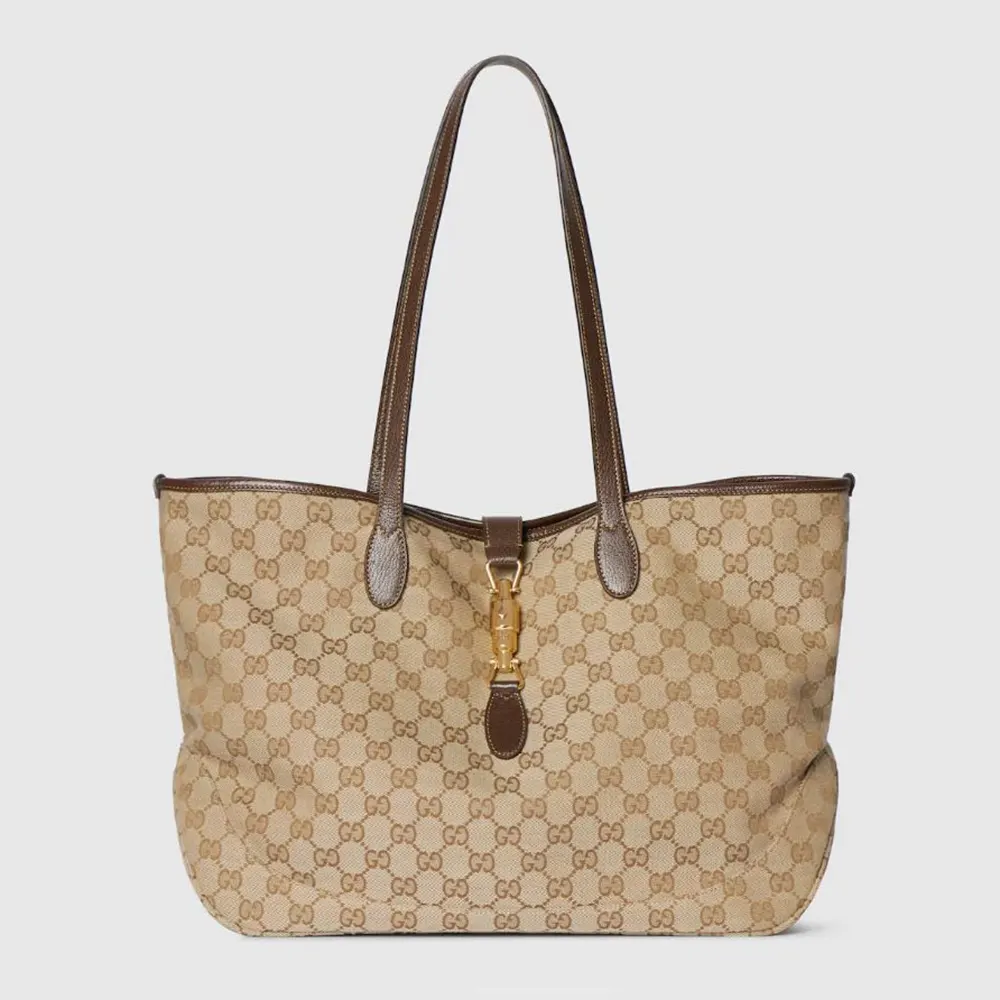 Gucci Unisex Jackie Medium Tote Bag-Dark Brown ‎867015FAFV2