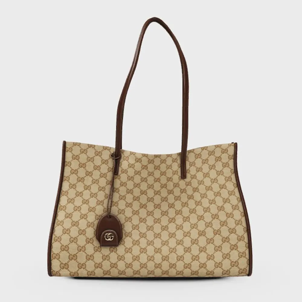 Gucci Unisex Londra Large Tote Bag-Dark Brown ‎875056FAF8N