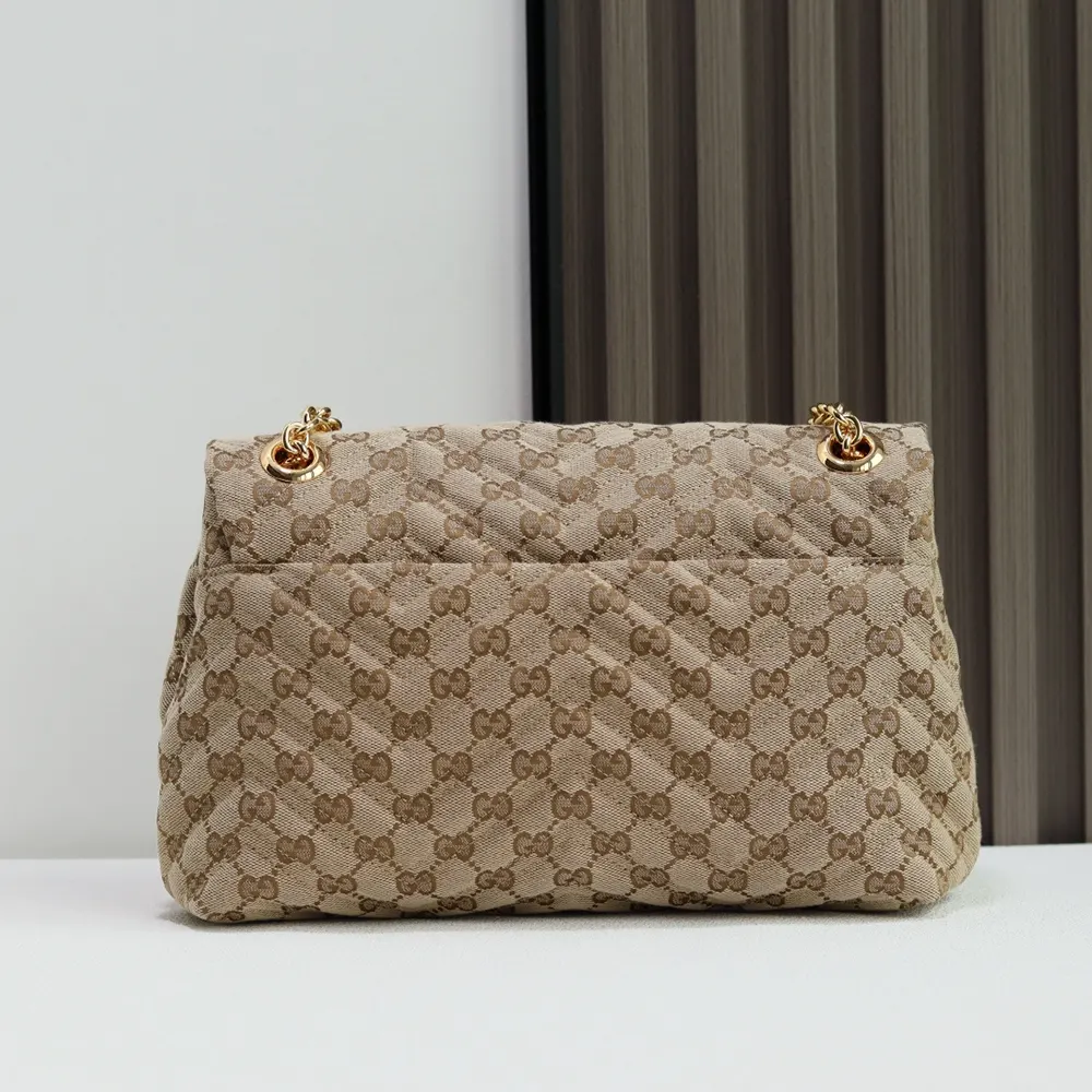 Gucci Women GG Marmont Medium Shoulder Bag-Dark Brown 850676FAF05