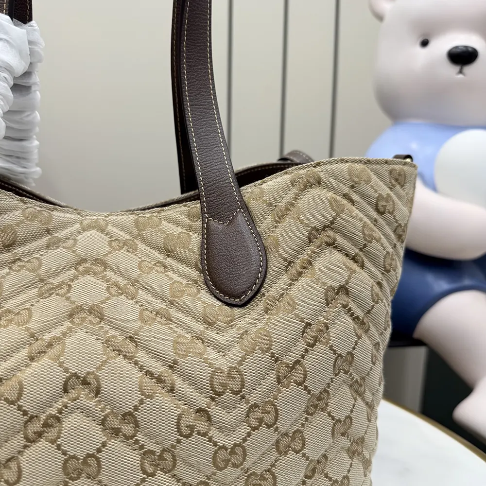 Gucci Women GG Marmont Medium Tote Bag-Brown 855279FAF05