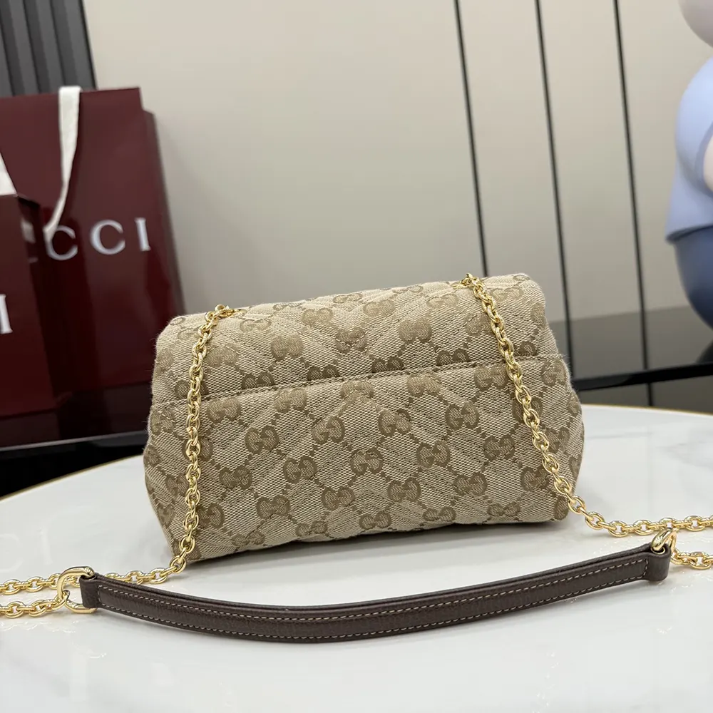 Gucci Women GG Marmont Mini Shoulder Bag-Dark Brown 867360FAF05