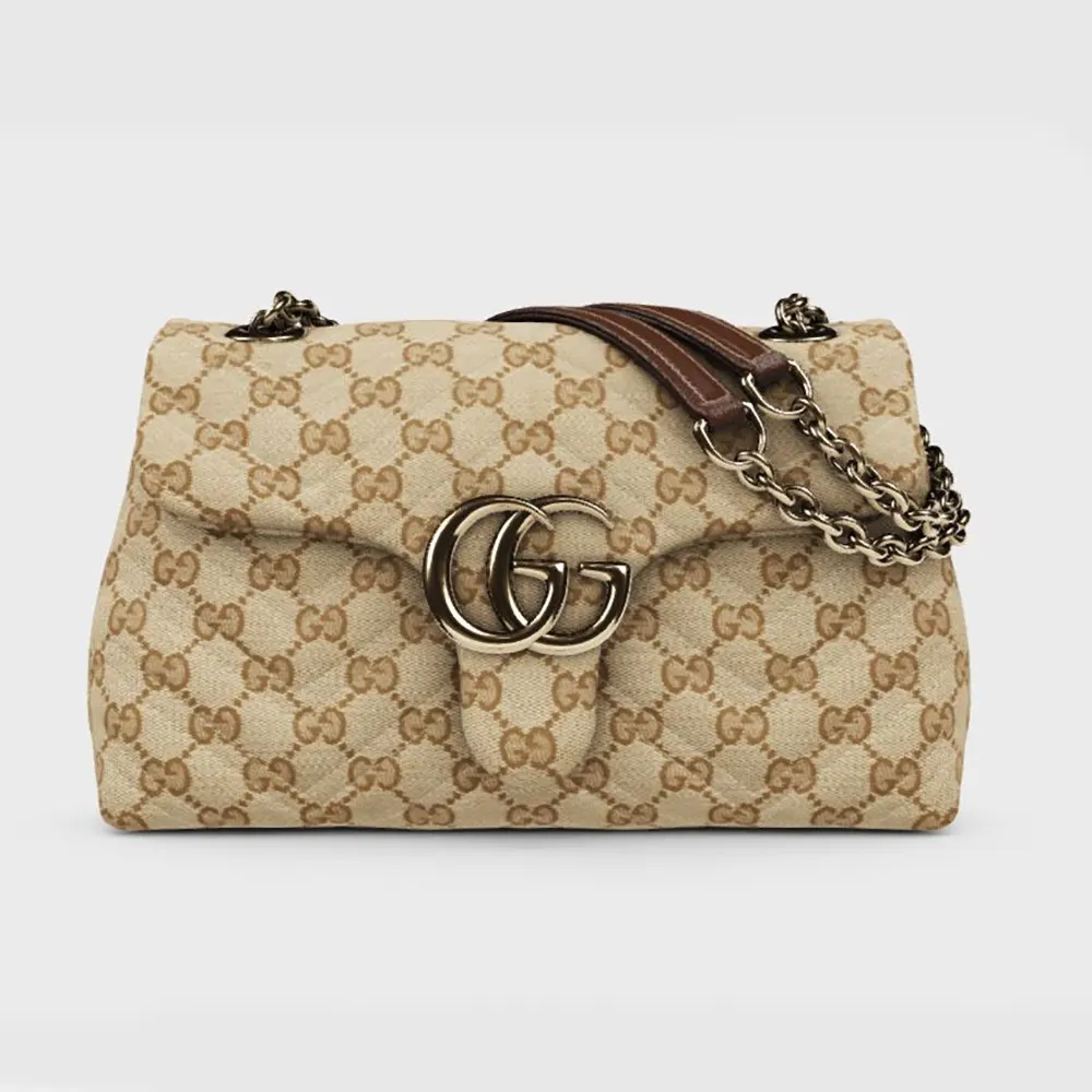 Gucci Women GG Marmont Small Shoulder Bag-Dark Brown 855371FAF05