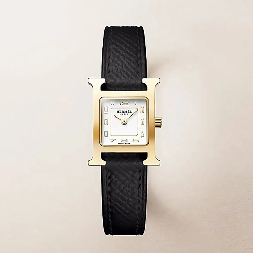 Hermes Women Heure H Watch Mini Model 21 mm-Black W404371WW00