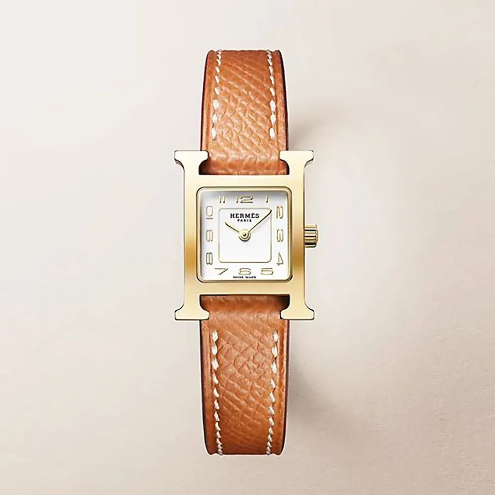 Hermes Women Heure H Watch Mini Model 21 mm-Brown W404370WW00