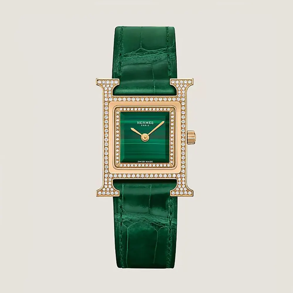 Hermes Women Heure H Watch Small Model 25 mm-Green W054095WW00