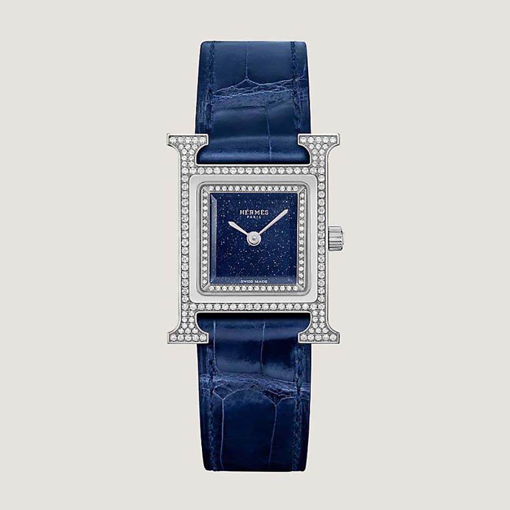 Hermes Women Heure H Watch Small Model Quartz Movement 25 mm-Navy