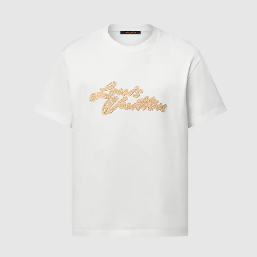 Louis Vuitton LV Women Embroidered Signature T-Shirt 1AHW84