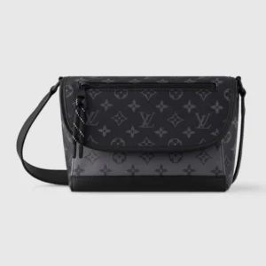 Louis Vuitton LV Unisex Pulse Messenger Monogram Eclipse Reverse Coated Canvas M12681