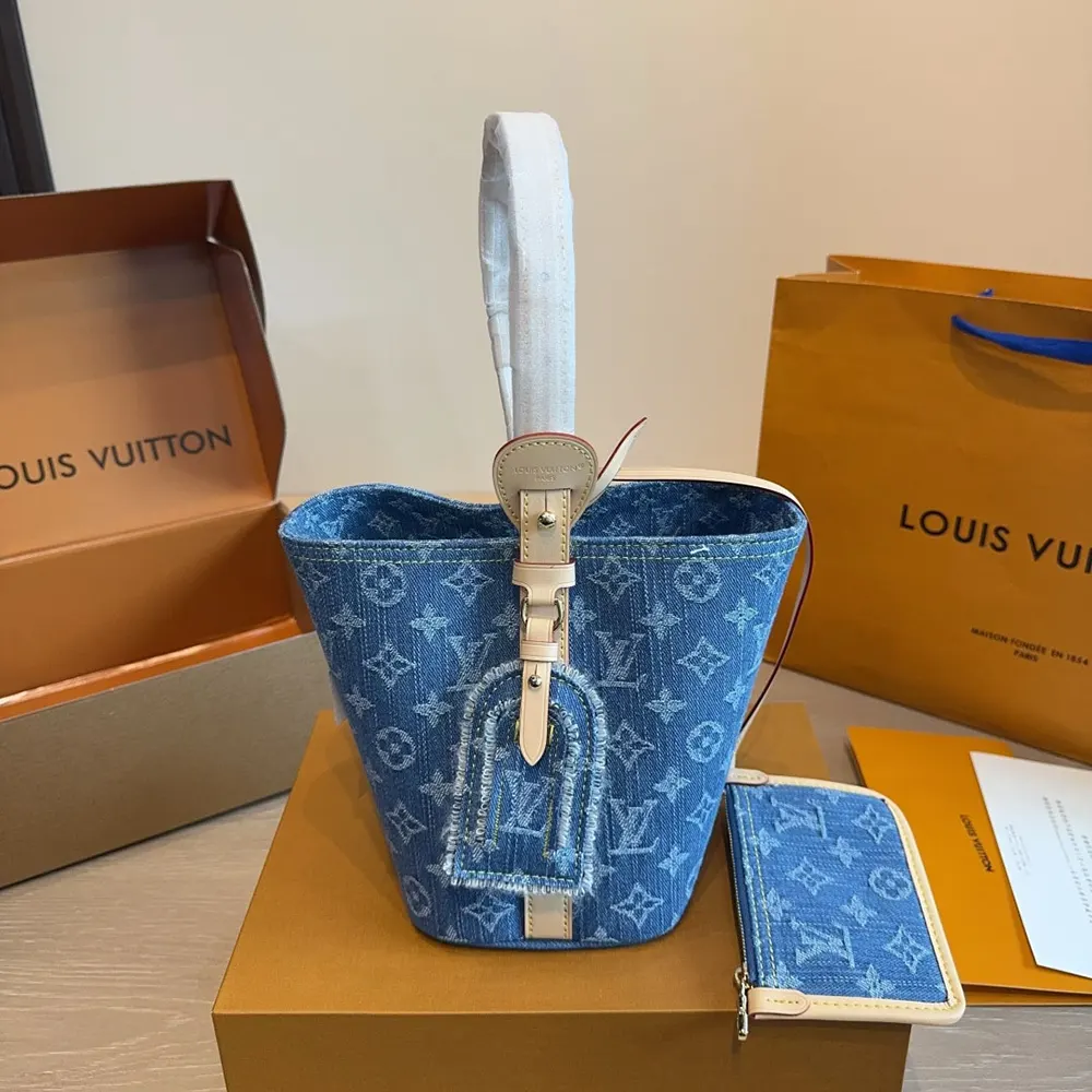 Louis Vuitton Women All In BB-Blue Denim M28107