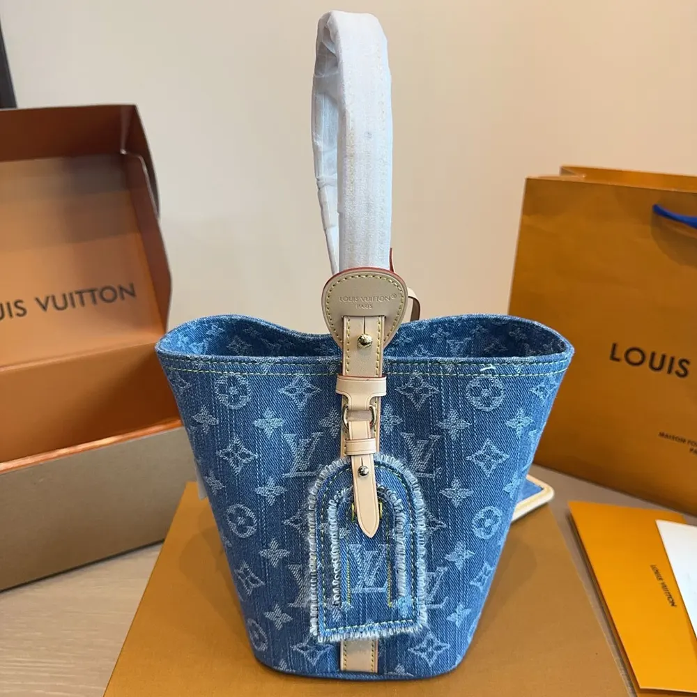 Louis Vuitton Women All In BB-Blue Denim M28107