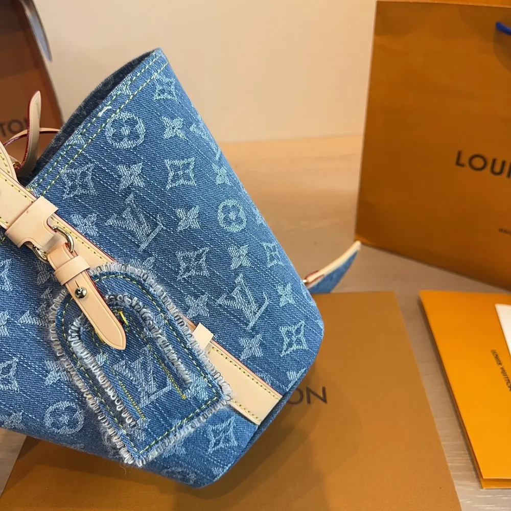 Louis Vuitton Women All In BB-Blue Denim M28107