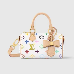 Louis Vuitton Women LV x TM Nano Speedy-White M13391