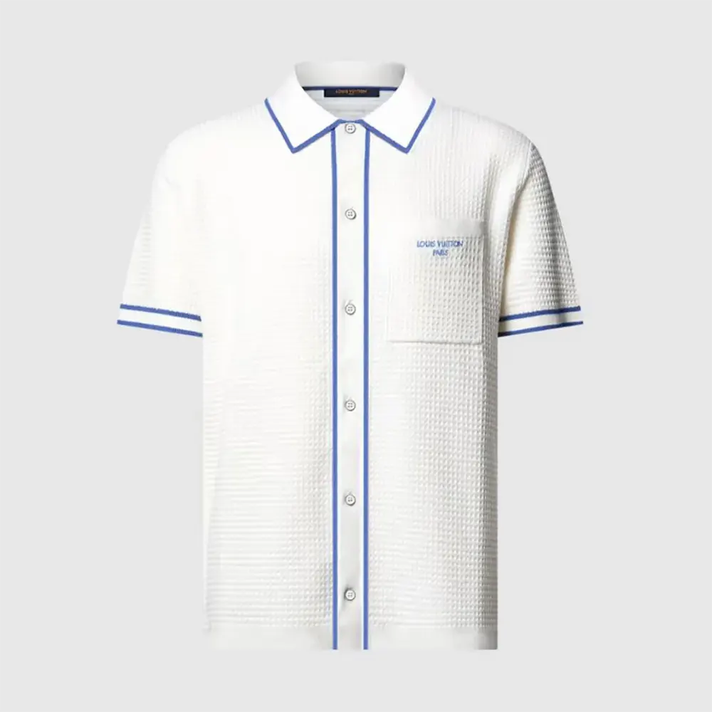 Louis Vuitton LV Men Waffle Signature Short-Sleeved Shirt 1AK6WY