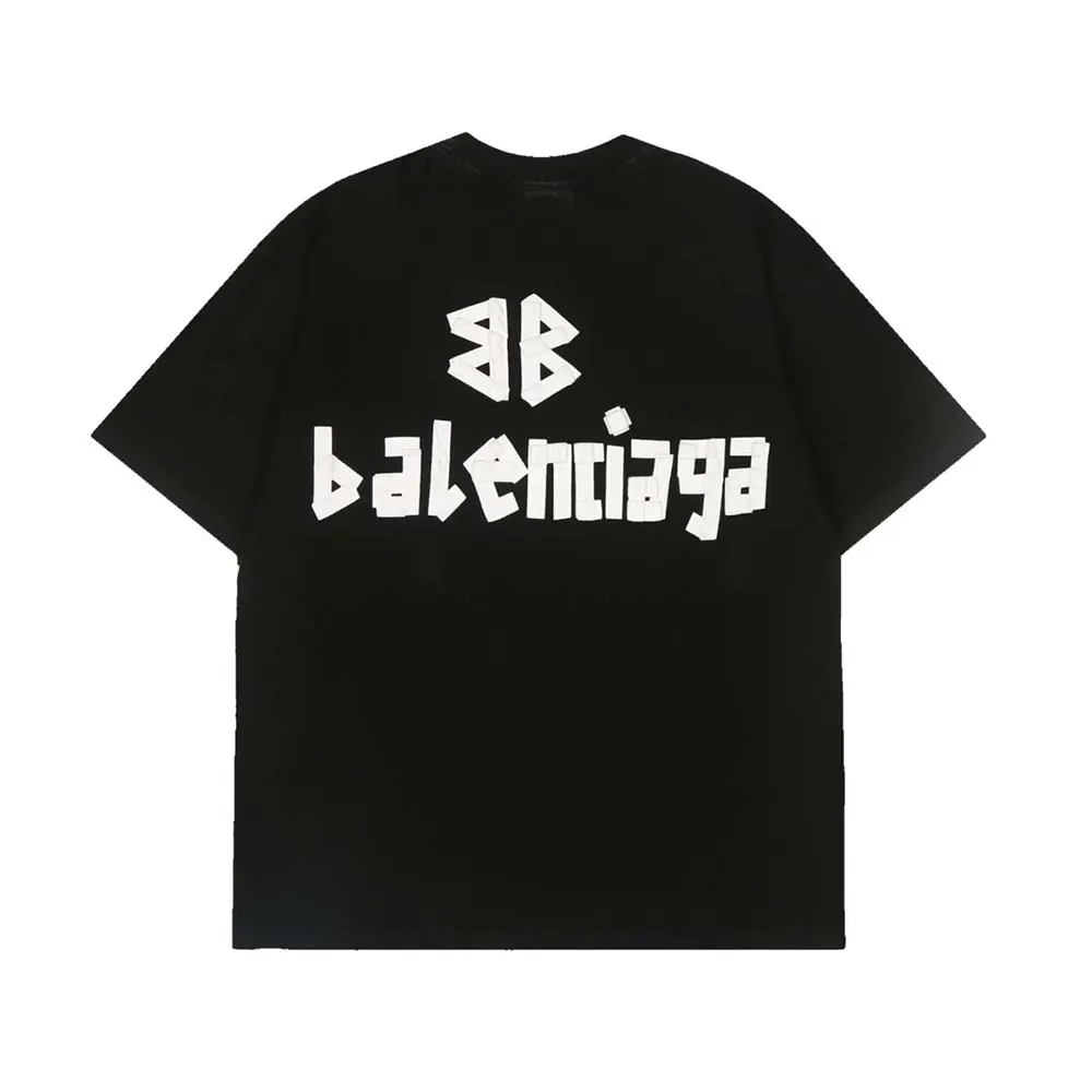 Tape Type Medium Fit T-Shirt in Black