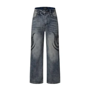 Balenciaga Women Wide Leg Baggy Pants in Blue