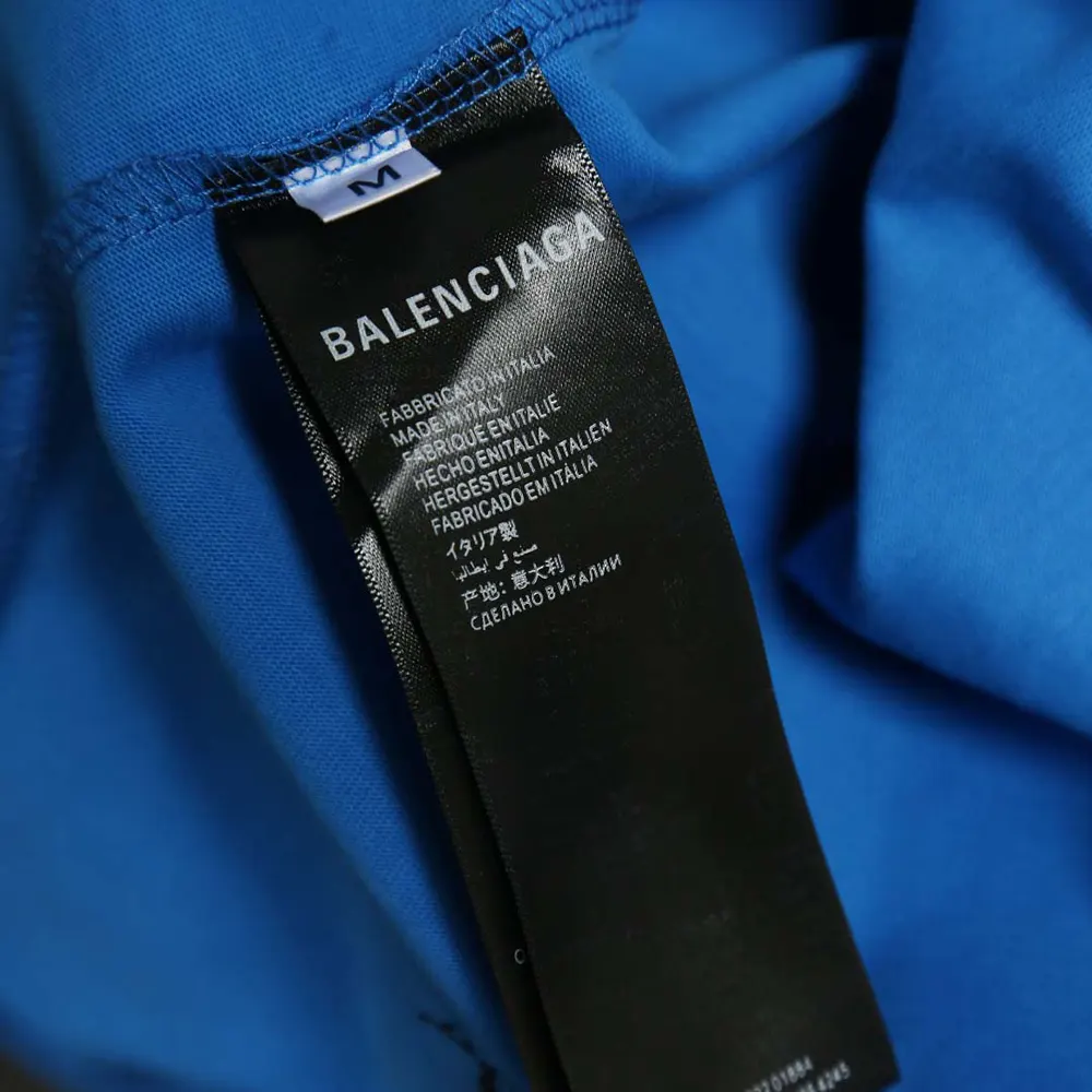 Balenciaga Men Basketball Series – Oversized T-Shirt In Washed Blue Vintage Jersey