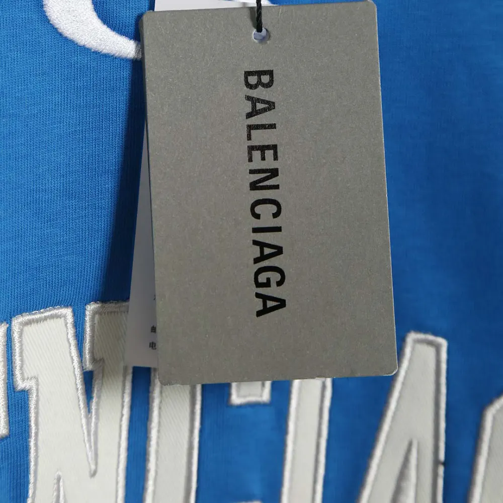 Balenciaga Men Basketball Series – Oversized T-Shirt In Washed Blue Vintage Jersey