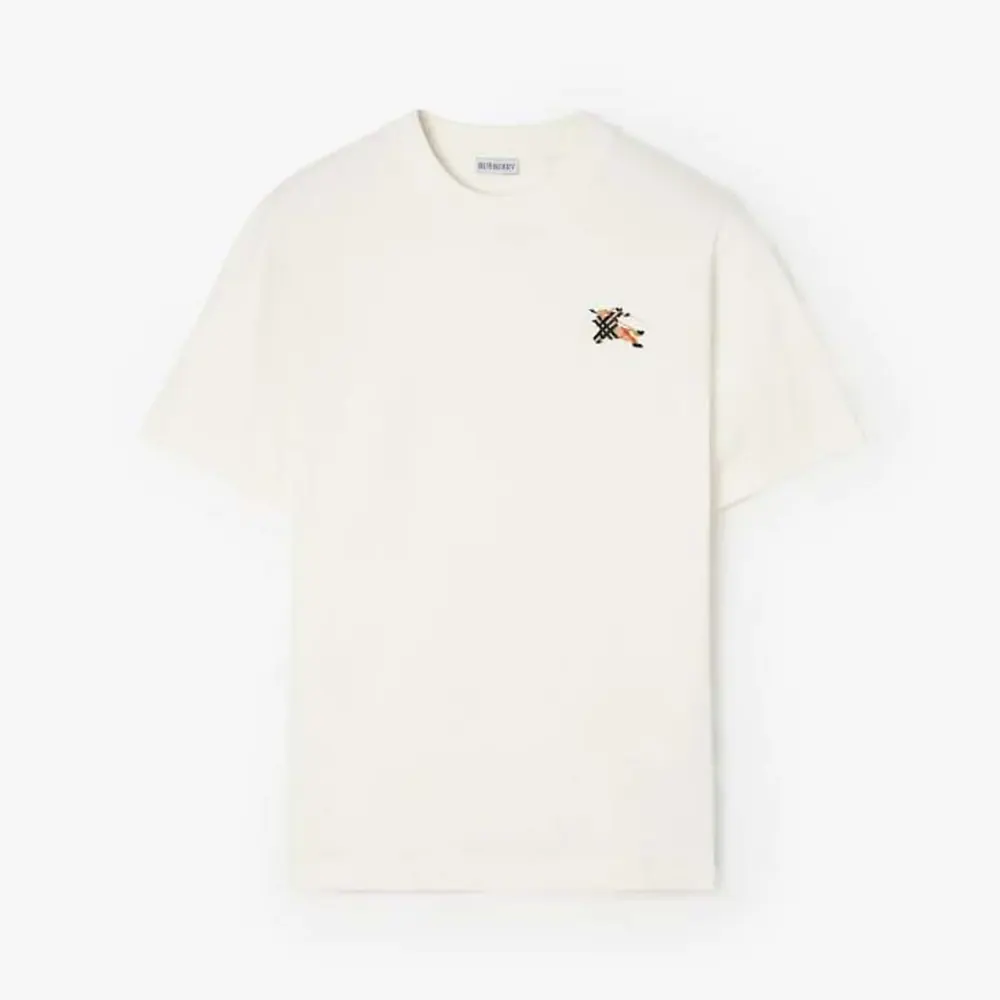 Burberry Men Knight Cotton T-shirt-White 81279501