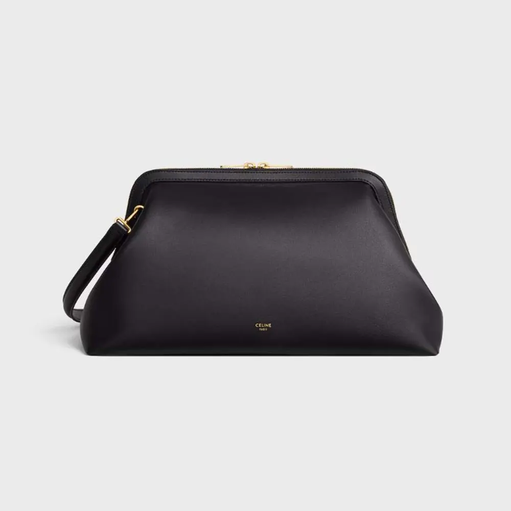 Celine Women Doctor’S Pouch In Supple Natural Calfskin-Black L104J3G40