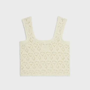Celine Women Top in Cotton Pointelle RC0CU3B57