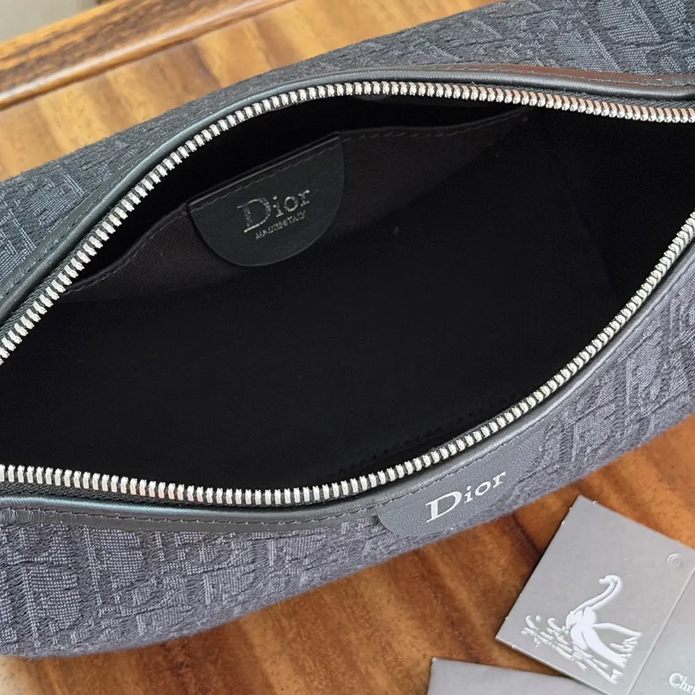 Dior Men Jett Pouch Black Dior Oblique Jacquard 2DBCA612YUS