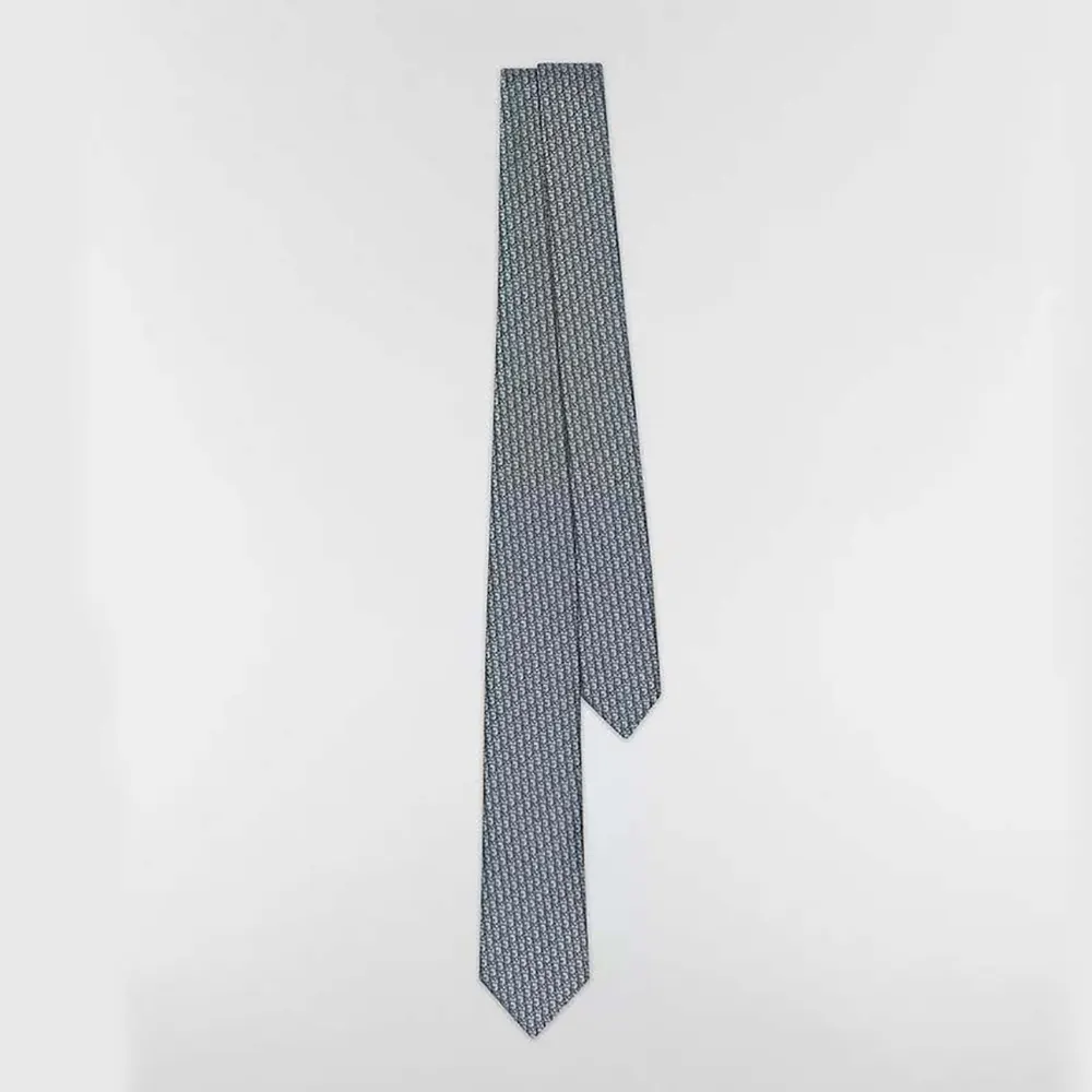Dior Men Oblique Tie Gray Silk 03C1046A0330C835