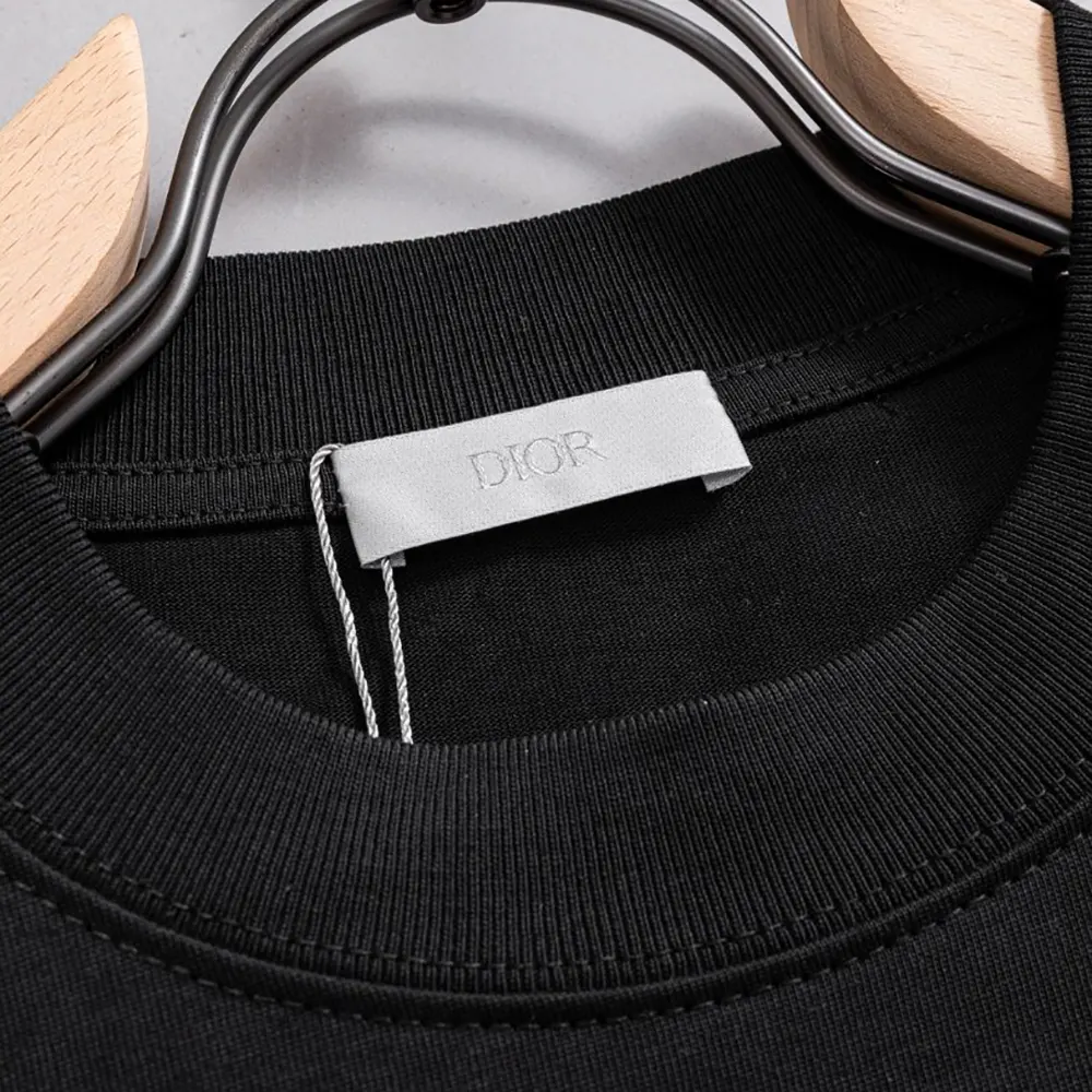 Dior Men T-Shirt with Pocket Relaxed Fit Gray Cotton Jersey 683J696F3036