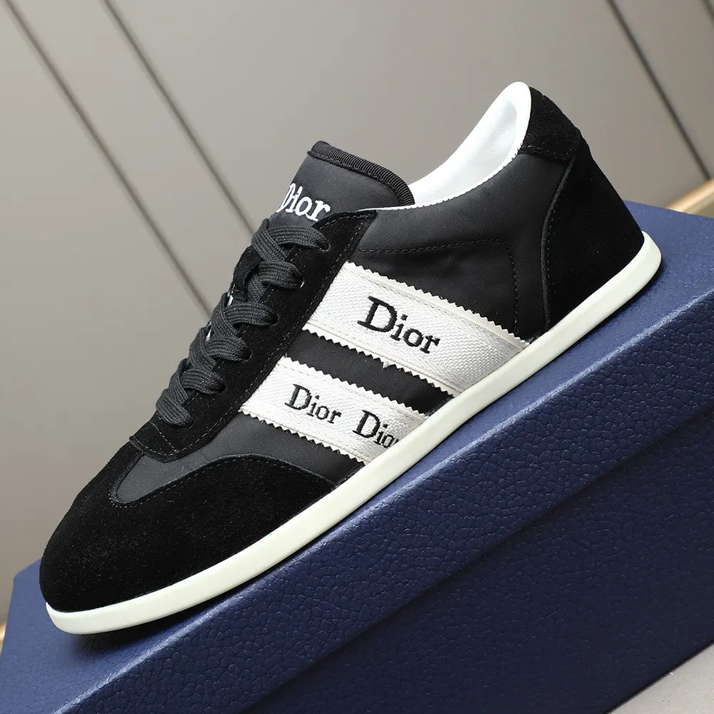 Dior Unisex Ribbon Sneaker Black Suede Calfskin and Technical Fabric KCK554TFS