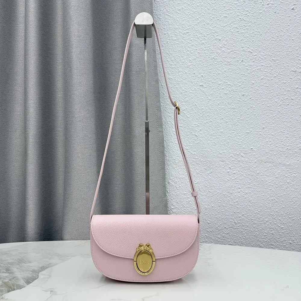 Dior Women Small Dior Médaillon Flap Bag Rose Tendre Grained Calfskin M3919QDWP
