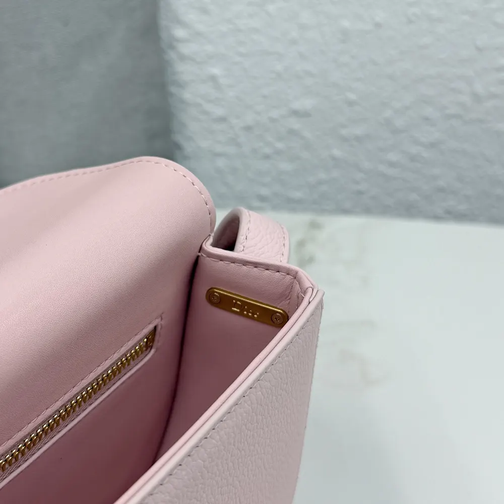 Dior Women Small Dior Médaillon Flap Bag Rose Tendre Grained Calfskin M3919QDWP